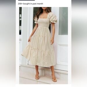 Amazon Brand Tiered Gingham Dress